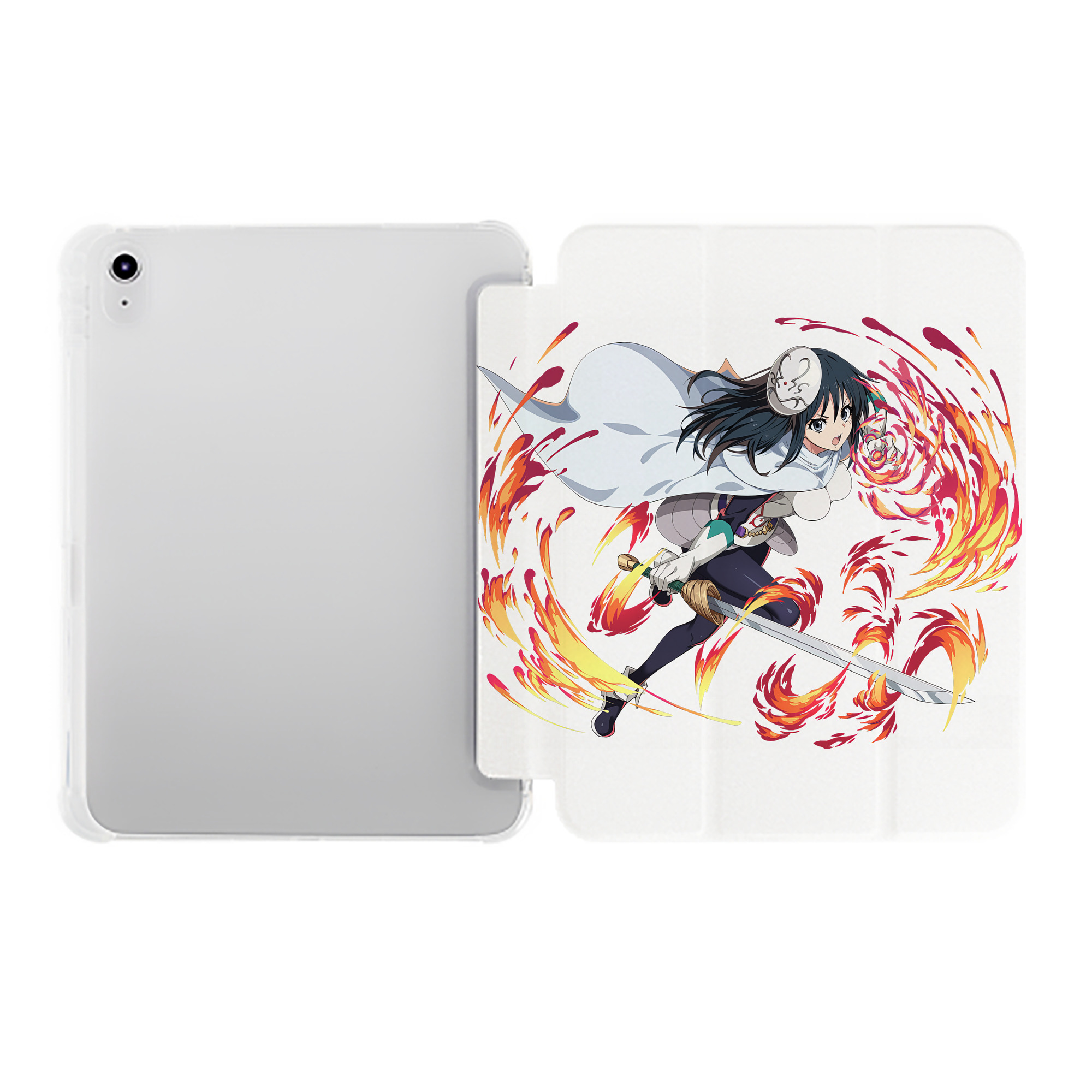 （画像用） 転スラ Regarding Reincarnated to Slime IPad ケース ペン収納付き 三つ折りスタンド PUレザー×シリコン 対応機種9.5/10.5/10.9インチ
